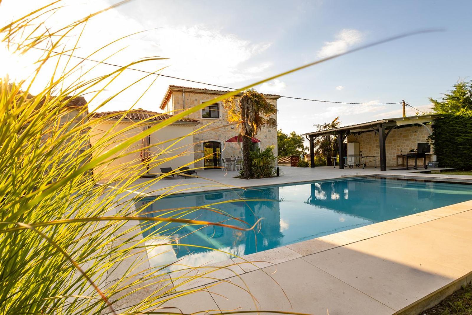 Villa Au Petit Bonheur Avec Clim - Hameau Au Calme - Piscine Chauffee - Petanque Moncrabeau Экстерьер фото