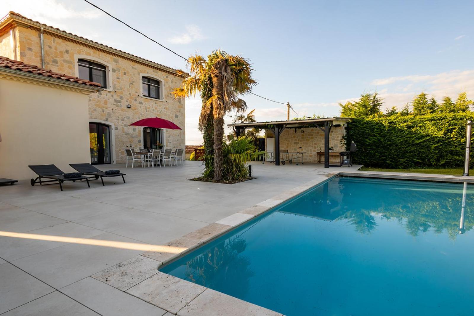 Villa Au Petit Bonheur Avec Clim - Hameau Au Calme - Piscine Chauffee - Petanque Moncrabeau Экстерьер фото
