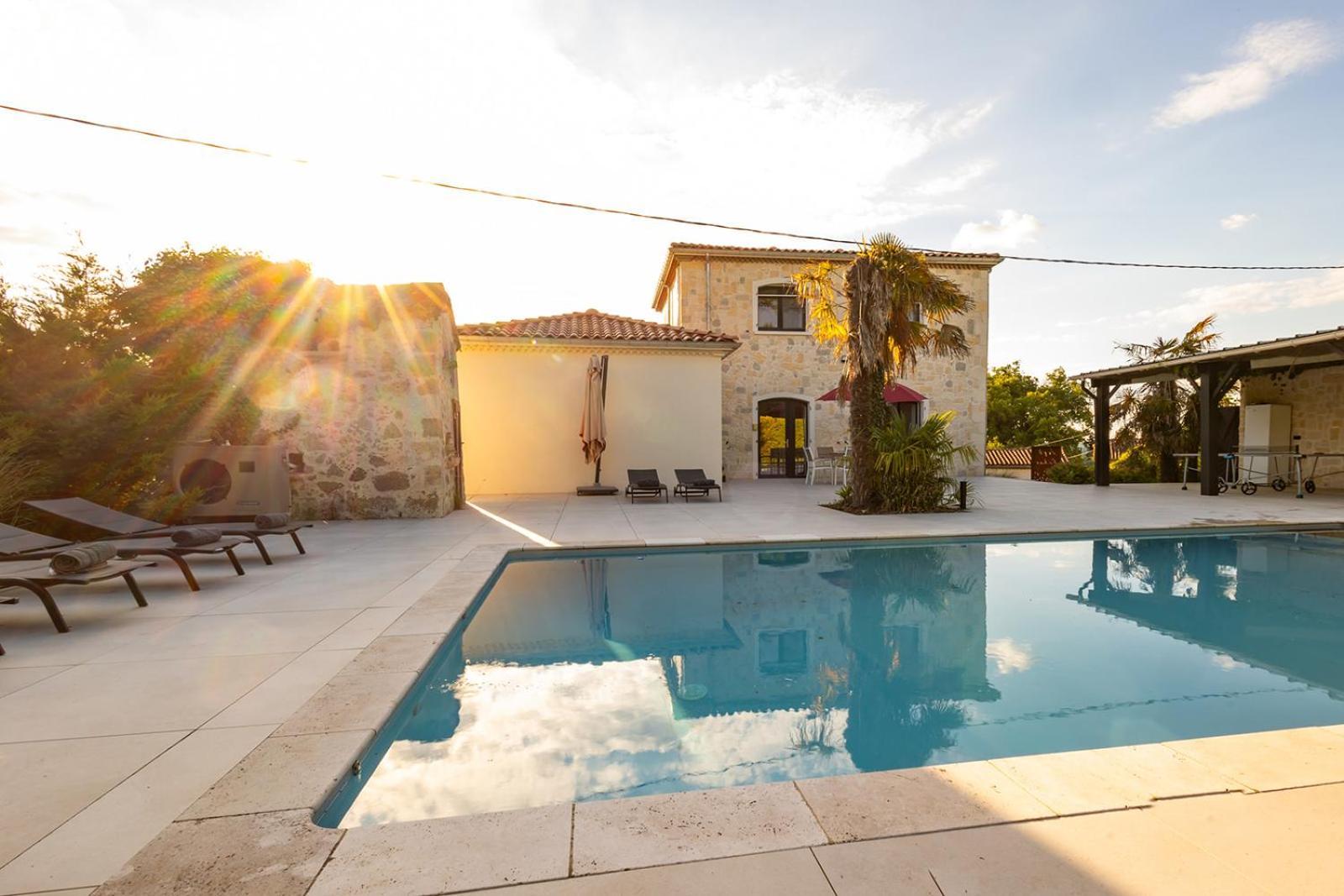 Villa Au Petit Bonheur Avec Clim - Hameau Au Calme - Piscine Chauffee - Petanque Moncrabeau Экстерьер фото